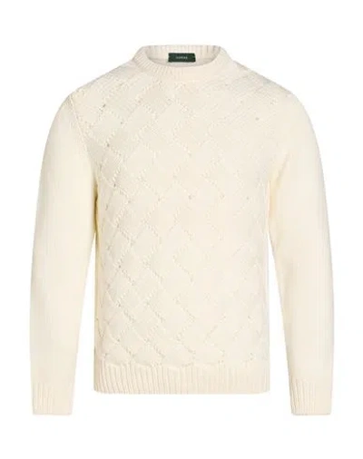 Zanone Man Sweater Ivory Size 44 Virgin Wool In White
