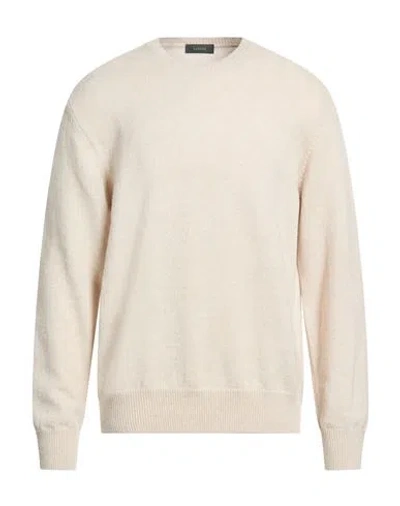 Zanone Man Sweater Ivory Size 44 Virgin Wool In White