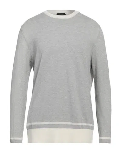 Zanone Man Sweater Ivory Size 44 Cotton In White