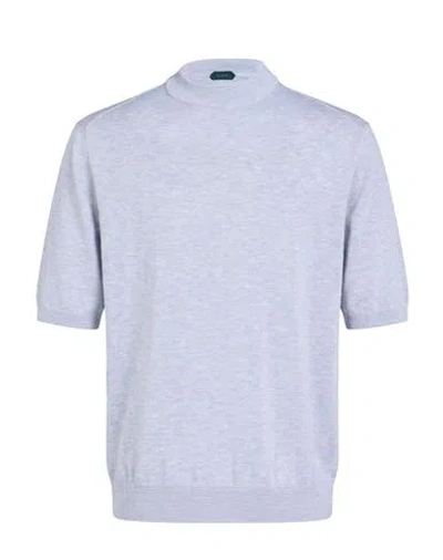 Zanone Man Sweater Light Grey Size 44 Cotton In Gray