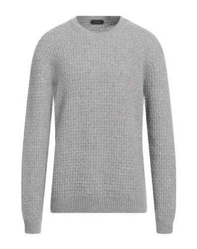 Zanone Man Sweater Light Grey Size 44 Virgin Wool In Gray