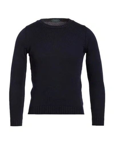 Zanone Man Sweater Midnight Blue Size 36 Virgin Wool