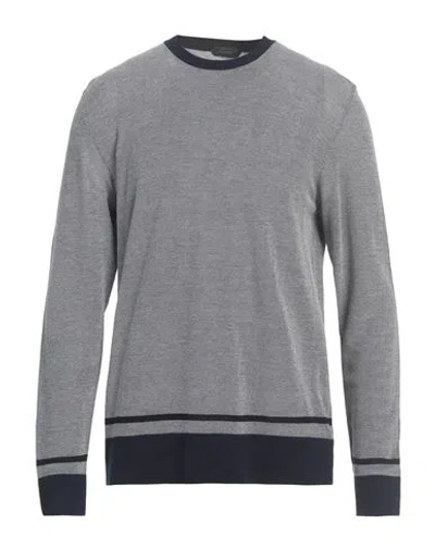 Zanone Man Sweater Midnight Blue Size 46 Cotton
