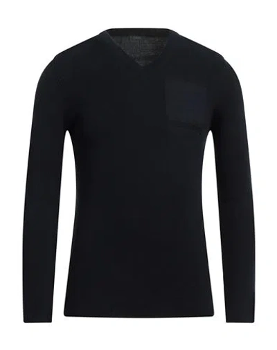 Zanone Man Sweater Midnight Blue Size 46 Cotton