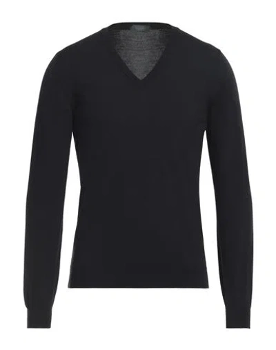 Zanone Man Sweater Midnight Blue Size 40 Virgin Wool, Polyamide