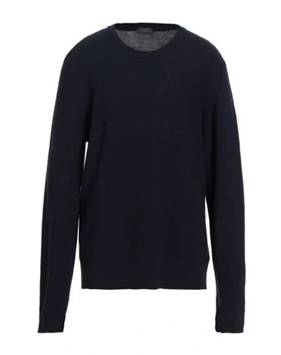 Zanone Man Sweater Midnight Blue Size 48 Virgin Wool