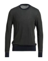 Zanone Man Sweater Military Green Size 42 Cotton