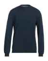 Zanone Man Sweater Navy Blue Size 42 Virgin Wool, Polyamide