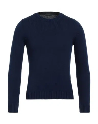 Zanone Man Sweater Navy Blue Size 46 Cotton