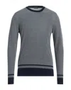 Zanone Sweaters In Navy Blue