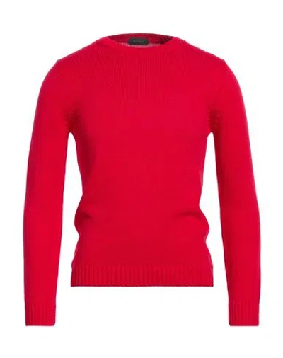 Zanone Man Sweater Red Size 44 Cotton