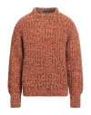 Zanone Man Sweater Rust Size 42 Alpaca Wool, Polyamide In Brown