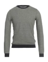 Zanone Man Sweater Sage Green Size 44 Linen, Cotton