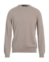 Zanone Man Sweater Taupe Size 46 Virgin Wool, Cashmere