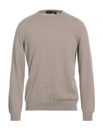Zanone Man Sweater Taupe Size 46 Virgin Wool, Cashmere
