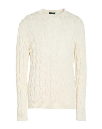 Zanone Man Sweater White Size 46 Cotton In Neutral
