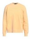 Zanone Man Sweatshirt Apricot Size Xxl Cotton In Orange