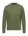Zanone Man Sweatshirt Military Green Size Xl Cotton