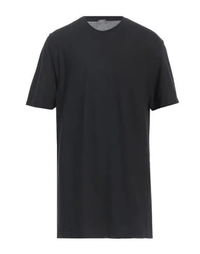 Zanone Man T-shirt Black Size 46 Cotton