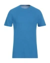 Zanone Man T-shirt Blue Size 38 Cotton