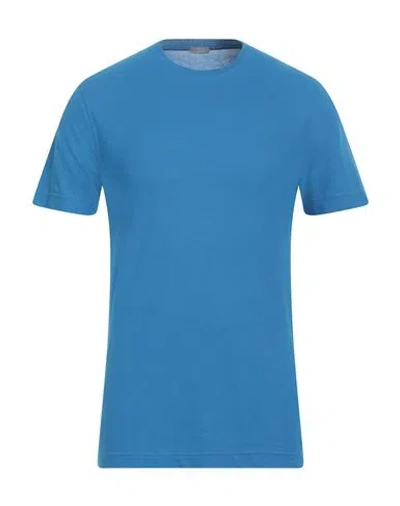 Zanone Man T-shirt Blue Size 38 Cotton