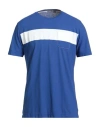 Zanone Man T-shirt Blue Size 40 Cotton