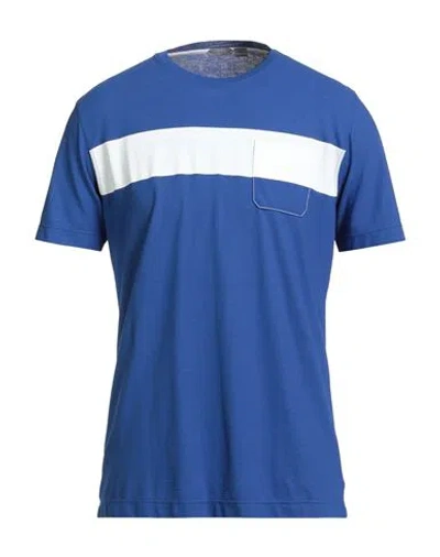 Zanone Man T-shirt Blue Size 40 Cotton