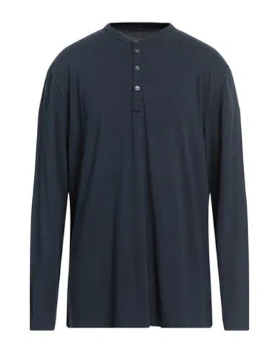Zanone Man T-shirt Blue Size 48 Cotton