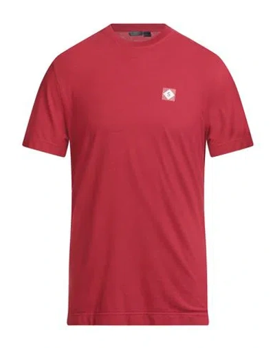 Zanone Man T-shirt Brick Size 40 Cotton In Red
