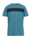 Zanone Man T-shirt Deep Teal Size 40 Cotton In Green