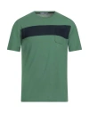Zanone Man T-shirt Green Size 40 Cotton