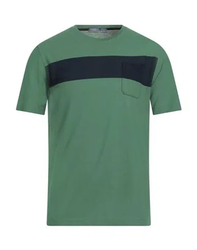 Zanone Man T-shirt Green Size 40 Cotton