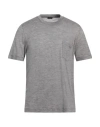 Zanone Man T-shirt Grey Size 44 Virgin Wool In Grey