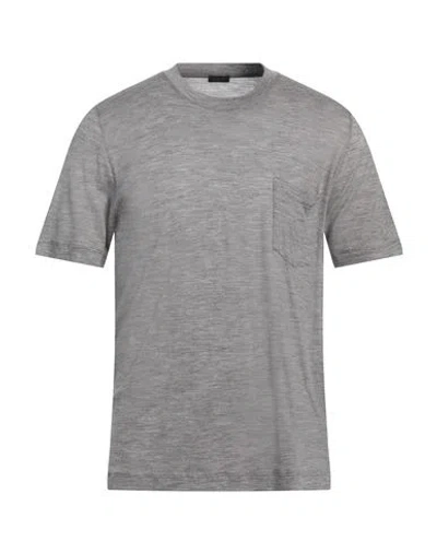 Zanone Man T-shirt Grey Size 44 Virgin Wool