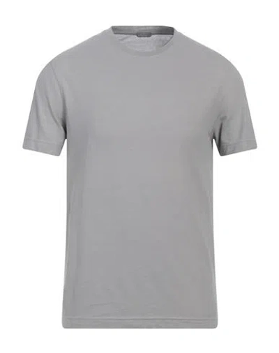 Zanone Man T-shirt Grey Size 46 Cotton
