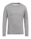 Zanone Man T-shirt Light Grey Size 46 Virgin Wool In Grey