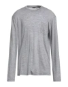 Zanone Man T-shirt Light Grey Size 46 Virgin Wool In Gray
