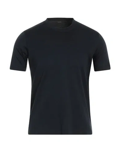 Zanone Man T-shirt Midnight Blue Size 38 Cotton