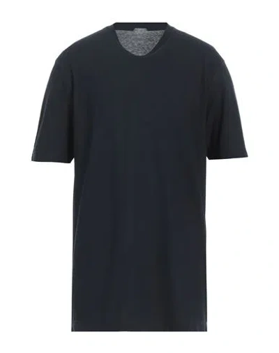 Zanone Man T-shirt Midnight Blue Size 46 Cotton