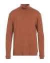 Zanone Man T-shirt Tan Size 42 Cotton In Brown