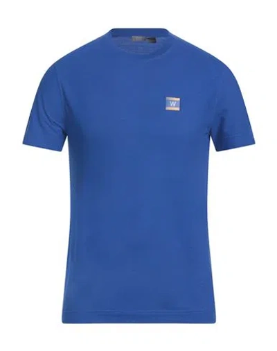 Zanone Man T-shirt Blue Size 36 Cotton