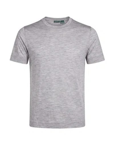 Zanone Man T-shirt Grey Size 38 Virgin Wool In Gray
