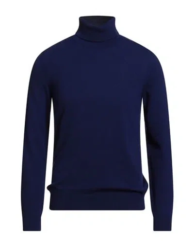 Zanone Man Turtleneck Blue Size 44 Virgin Wool, Cashmere