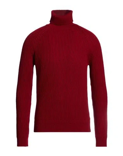 Zanone Man Turtleneck Brick Size 44 Virgin Wool In Red