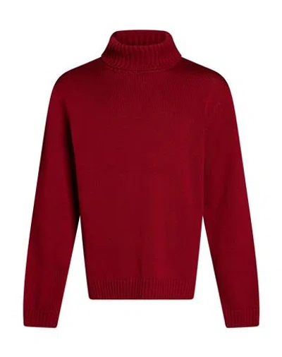 Zanone Man Turtleneck Brick Size 46 Virgin Wool In Red