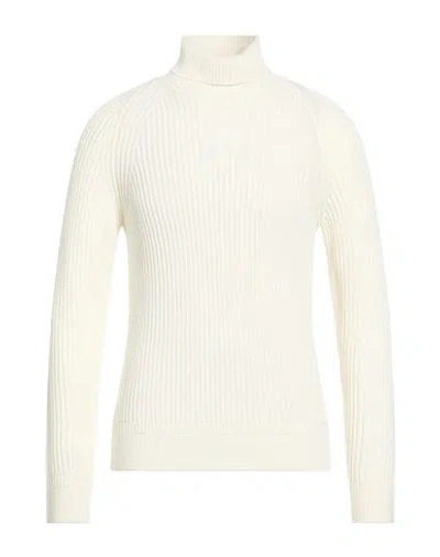Zanone Man Turtleneck Cream Size 38 Virgin Wool In White