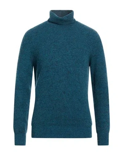 Zanone Man Turtleneck Deep Teal Size 44 Virgin Wool, Polyamide In Green