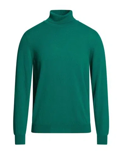 Zanone Man Turtleneck Green Size 46 Virgin Wool, Cashmere