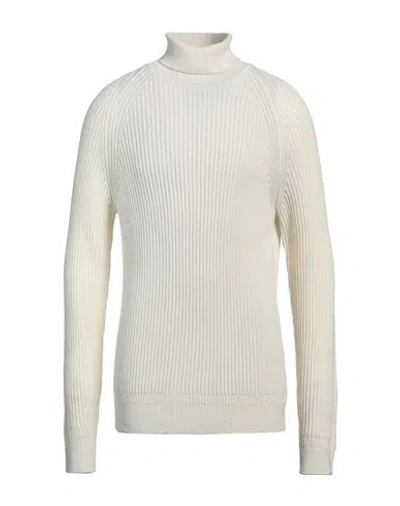 Zanone Man Turtleneck Ivory Size 48 Virgin Wool In White