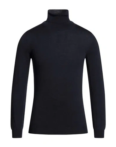 Zanone Man Turtleneck Midnight Blue Size 36 Virgin Wool, Polyamide